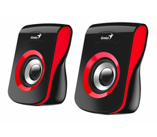 Genius SP-Q180 čierno-červená / 2.0 / 6W / USB napájanie / ovládač hlasitosti / 3.5 mm jack