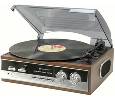 Soundmaster PL186H / Gramofón s rádiom / AM / FM / FM-ST radio / retro design