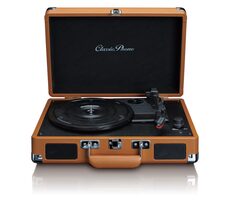 Lenco TT-10 hnedá / Gramofón / 33 &amp; 45 &amp; 78 RPM / AUX-in / RCA-out / predzosilňovač / repro