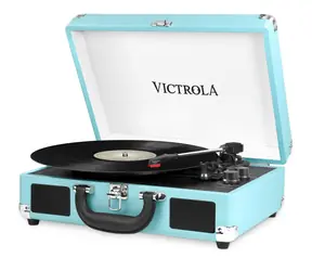 Victrola VSC-550BT modrá / Gramofón kufríkový / 33 &amp; 45 &amp; 78 RPM / BT / RCA / 3.5mm jack / repro / dopredaj