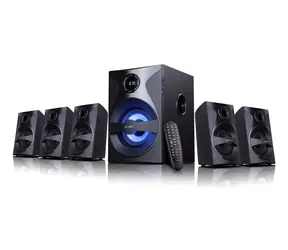 Fenda F&amp;D F3800X čierna / Reproduktory / 5.1 / 80W / FM rádio / USB|SD prehrávanie / diaľkové ovládanie