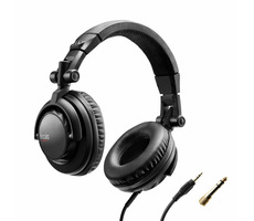 Hercules HDP DJ45 / DJ slúchadlá / 50 mm meniče / 95 dB / 60 Ohm / 3.5 mm jack / čierna