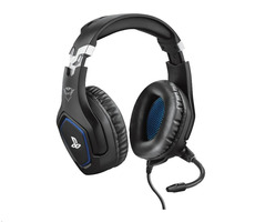 TRUST GXT 488 Forzia PS4 / slúchadlá pre PS4 / mikrofón / 50mm meniče / ovládanie hlasitosti / 3.5 mm jack / čierno-modrá