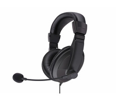 Sandberg SAVER Large USB / slúchadlá s mikrofónom / otočný mikrofón / ovládač hlasitosti / USB-A / čierna