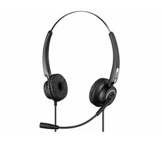 Sandberg USB Office Headset Pro Stereo / slúchadlá s mikrofónom / otočný mikrofón / ovládač hlasitosti / USB-A / čierna