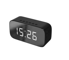 SETTY MIRROR CLOCK GB-200 čierna / Bluetooth reproduktor s hodinami / Bluetooth 5.0 / 1200 mAh / dosah 10 m