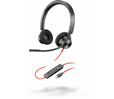 Poly BLACKWIRE 3320 (Microsoft Teams) čierna / náhlavná súprava / mikrofón / 2x slúchadlo / USB-C / ovládač