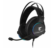 GIGABYTE AORUS H1 čierna / Herné slúchadlá s mikrofónom / USB 2.0 / RGB / ENC / 7.1 / kábel 2.2 m