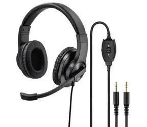 Hama PC Headset HS-P300 stereo čierna / tlačidlo MUTE / ovládanie hlasitosti