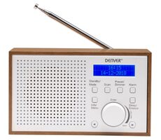 Denver DAB-46 biela / stolné rádio / DAB+ / FM / sieťový adaptér alebo 4x AA batérie