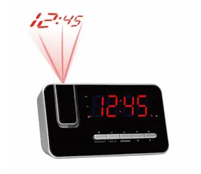 Denver CRP-618 čierna / rádiobudík / FM / 1.2" LED displej / projekcia hodín na stenu
