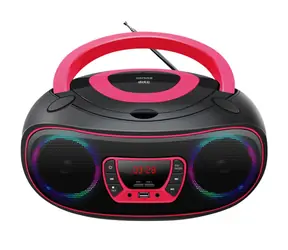 Denver TCL-212BT ružová / rádio / FM / Bluetooth / CD / USB / 2x 2W