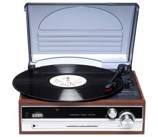 Denver VPR-190 hnedá / Gramofón / s rádiom / vstavané reproduktory / výstup na slúchadlá