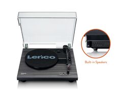 Lenco LS-10 čierna / Gramofón / 33 &amp; 45 RPM / RCA / 3.5 mm jack / predzosilňovač / repro