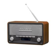 Denver DAB-18 hnedá / FM rádio / 2x 2W / DAB+ / Alarm / RDS / LCD / AUX IN