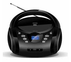 Denver TDB-10 čierna / CD prehrávač &amp; FM rádio / DAB+ / 2x 1.8W RMS / MP3 / LCD / AUX IN