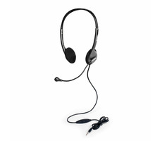 PORT CONNECT 901603 Stereo headset s mikrofónom / 3.5mm jack / kábel 1.2 m / čierna