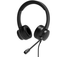 PORT CONNECT 901605 Stereo headset s mikrofónom / USB-A &amp; USB-C / kábel 1.8 m / čierna