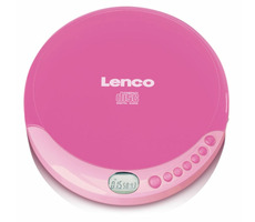 Lenco CD-011 ružová / prenosný CD prehrávač / 3.5 mm jack / CD&amp;CD-R&amp;CD-RW