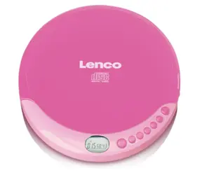 Lenco CD-011 ružová / prenosný CD prehrávač / 3.5 mm jack / CD&amp;CD-R&amp;CD-RW