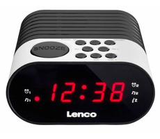Lenco CR-07 biela / FM rádio / Hodiny / Alarm / LED displej