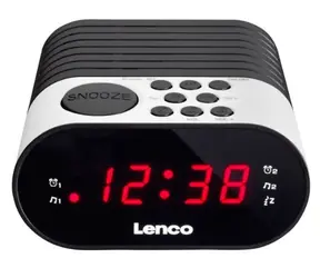 Lenco CR-07 biela / FM rádio / Hodiny / Alarm / LED displej