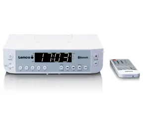 Lenco KCR-100 biela / FM rádio / Bluetooth / Hodiny / LED displej / Alarm / Časovač