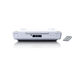 Lenco KCR-150 biela / FM rádio / CD prehrávač / Hodiny / Alarm / LED displej / AUX / Bluetooth