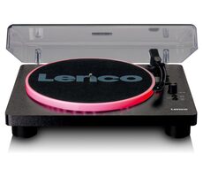 Lenco LS-50 LED čierna / Gramofón / 33 &amp; 45 &amp; 78 RPM / USB / RCA-out / predzosilňovač / repro