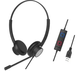 TELLUR Wired Headset Voice 320 čierna / headset / Binaural / USB / 2.2 m