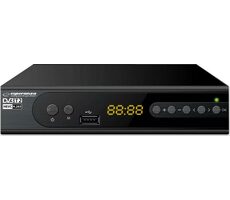 Esperanza EV106R čierna / Digitálny tuner DVB-T2 / H.265 / HEVC