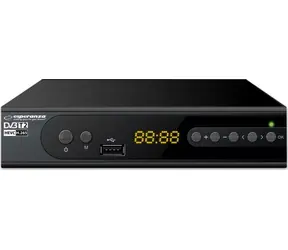 Esperanza EV106P čierna / Digitálny tuner DVB-T2 / H.265 / HEVC