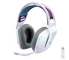 Logitech G733 Lightspeed biela / bezdrôtové slúchadlá / mikrofón / RGB / USB LIGHTSPEED prijímač