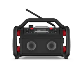 PerfectPro ROCKPRO čierna / Aku stavebné rádio / 4.0Ah / FM / DAB+ / AUX / BT / USB