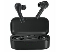 QCY T5 čierna / BT slúchadlá do uší s mikrofónom / Bluetooth 5.0 / s dobíjacím boxom