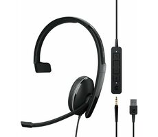 EPOS ADAPT 135 USB-A II čierna / Slúchadlá / Mikrofón / Mono / USB-C&amp;Jack 3.5mm