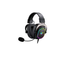 Havit H2002P RGB čierna / herné slúchadlá s mikrofónom / 2.1 m / 3.5mm Jack + USB