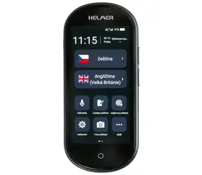 HELMER OTR 212 4G čierna / Inteligentný hlasový prekladač / 109 jazykov / mikrofón / foto sken / WiFi / 4G
