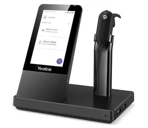 Yealink WH67 čierna / Bezdrôtové mono slúchadlá s mikrofónom / pre IP telefóny Yealink / základňa / DECT