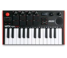 AKAI MPK Mini Play MK3 Ovládacia klávesnica Pad kontrolér MIDI USB čierno-červená