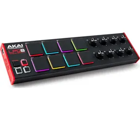 AKAI LPD 8 MKII - Mini USB/MIDI kontrolér čierna