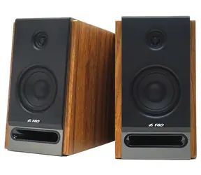 Fenda F&amp;D R27BT hnedá / Reproduktory / 2.0 / 50W / BT 5.0 / USB / AUX / OPT