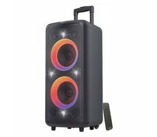 Fenda F&amp;D PA300 čierna / Párty Aku reproduktor / 100W / BT / FM / USB / AUX / OPT / mikrofón
