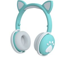 MOZOS KID DOG zelená / Bezdrôtové slúchadlá s mikrofónom / 400 mAh / Bluetooth 5.0