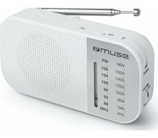 Muse M-025 RW biela / Vreckové rádio / FM / MW / 3.5mm