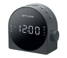 Muse M-185 CR čierna / Budík s rádiom / FM / MW / PLL / 3.5mm