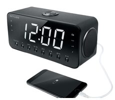 Muse M-192 CR čierna / Budík s rádiom / FM / 3.5mm