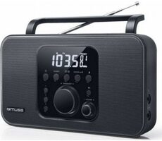 Muse M-091 R čierna / Budík s rádiom / FM / MW / 3.5mm