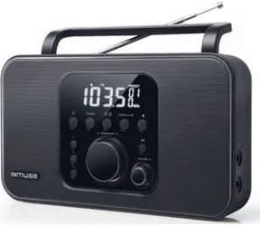 Muse M-091 R čierna / Budík s rádiom / FM / MW / 3.5mm