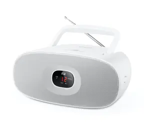 Muse MD-202 RDW biela / Prenosné rádio / FM / MW / CD-RW / 3.5mm
